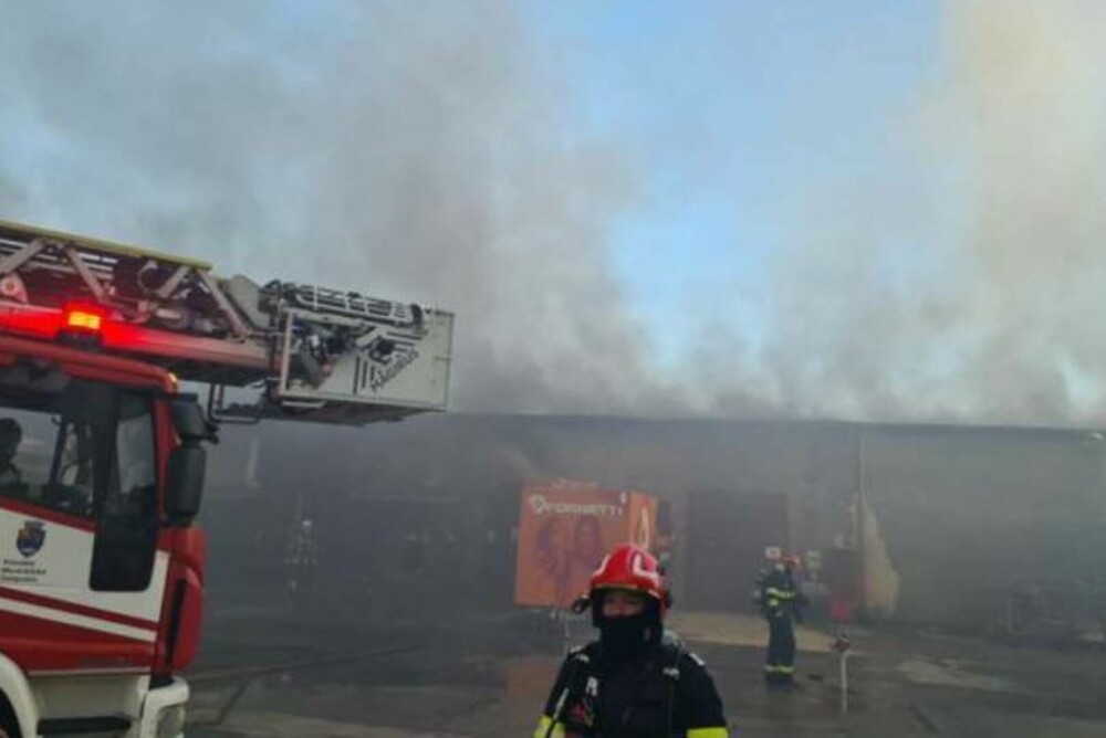 Incendiu masiv în apropiere de Timișoara. Mobilizare de forțe la fața locului - Imaginea 2