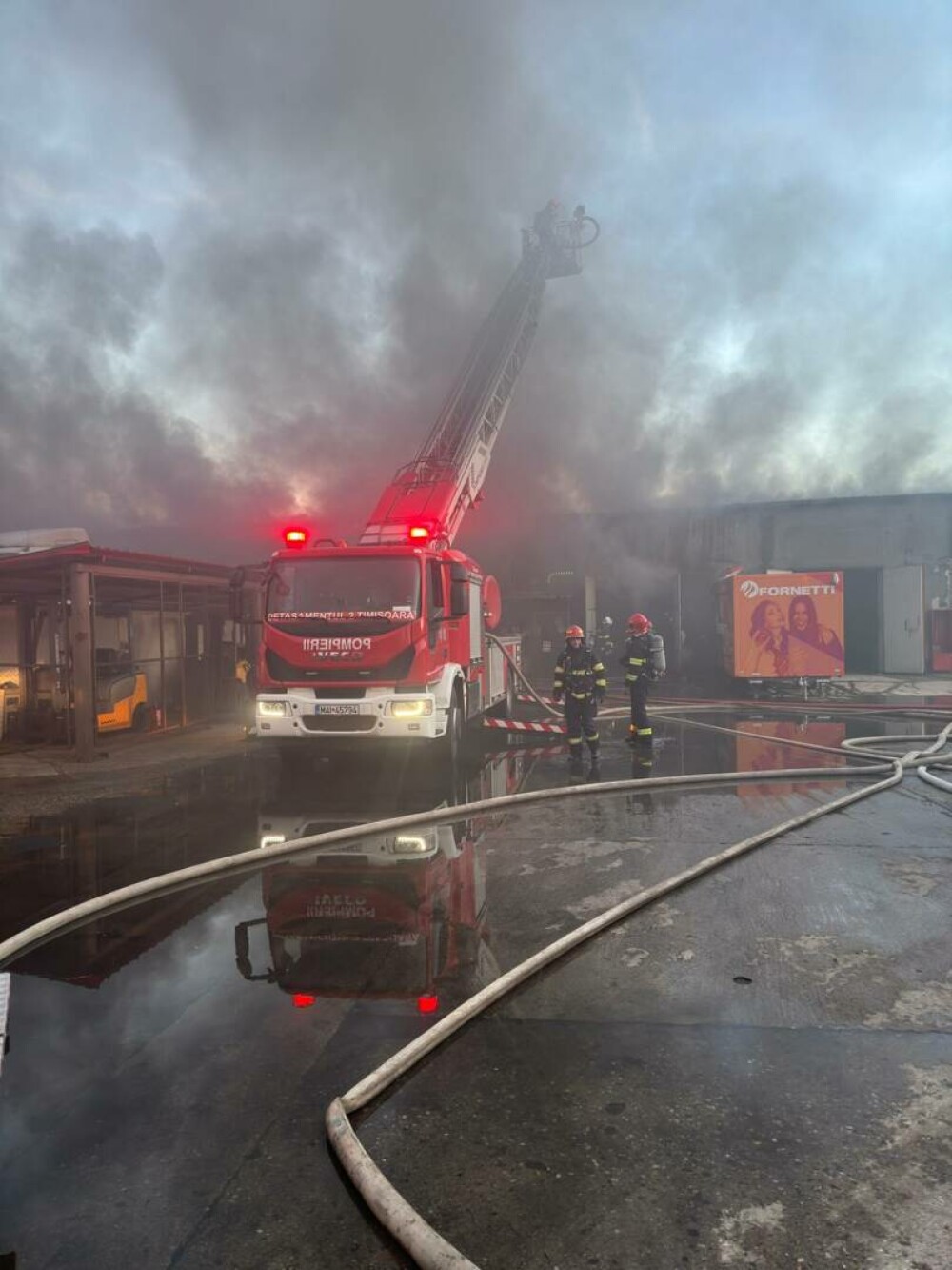 Incendiu masiv în apropiere de Timișoara. Mobilizare de forțe la fața locului - Imaginea 3