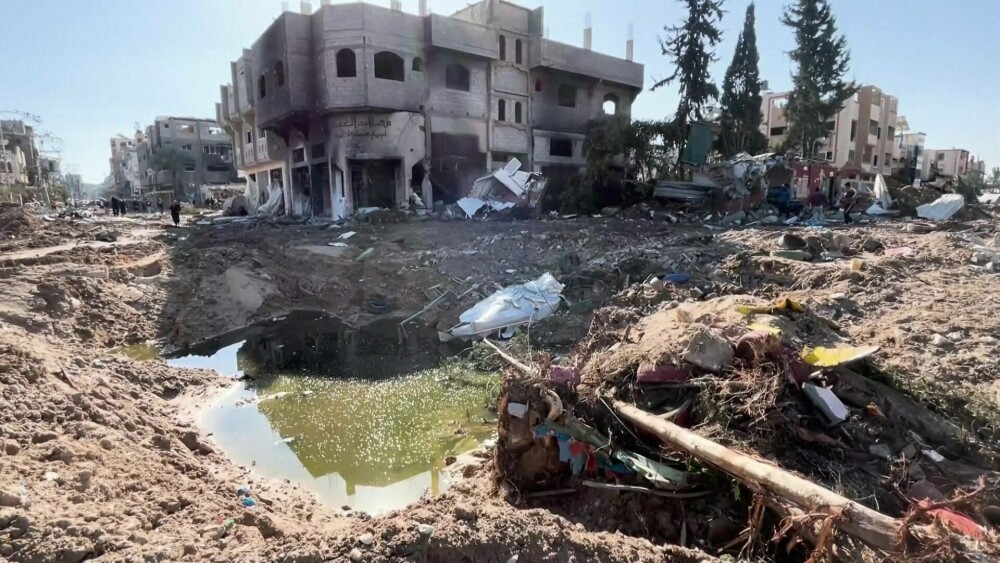 VIDEO. Orașul fantomă. Cum arată acum o tabără din Fâșia Gaza, după retragerea soldaților Israelului: haos și ruine - Imaginea 3
