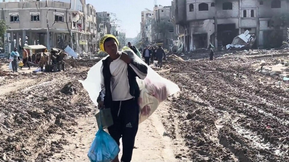 VIDEO. Orașul fantomă. Cum arată acum o tabără din Fâșia Gaza, după retragerea soldaților Israelului: haos și ruine - Imaginea 5