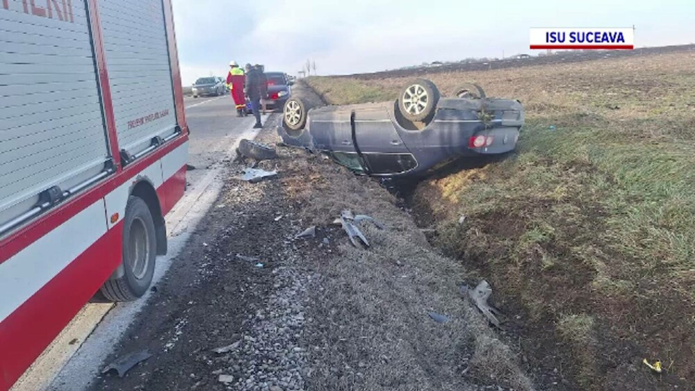 Șapte persoane, între care doi copii, au fost implicate într-un accident în Suceava. Mașinile în care se aflau s-au ciocnit - Imaginea 1