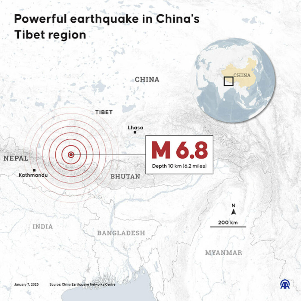 China raportează probleme la cinci baraje din Tibet după cutremurul cu magnitudinea 6,8. GALERIE FOTO - Imaginea 14
