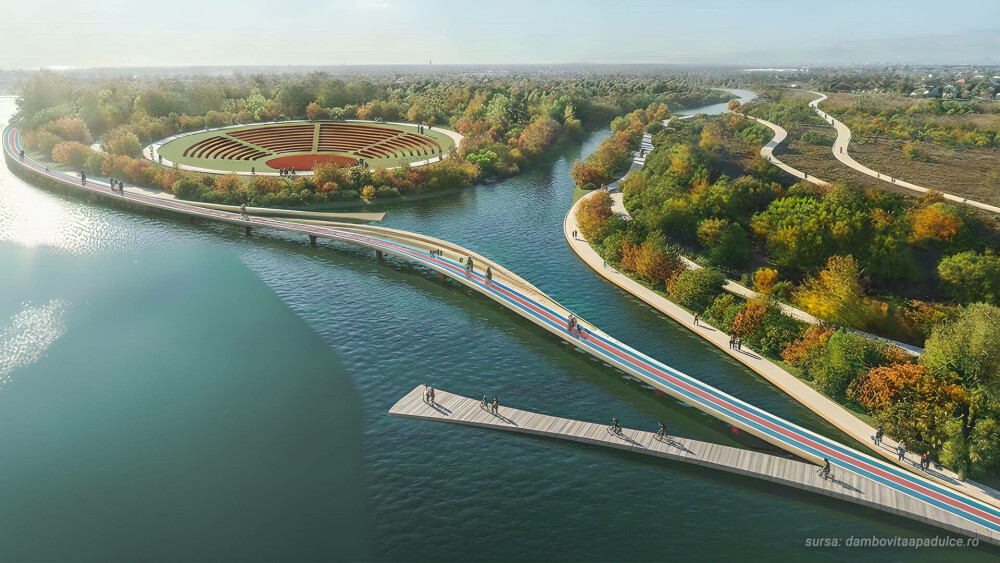 Cum va arăta Bucureștiul în 2035. Albia betonată a Dâmboviței va “înverzi”, splaiul Unirii - eliberat de trafic. GALERIE FOTO - Imaginea 2