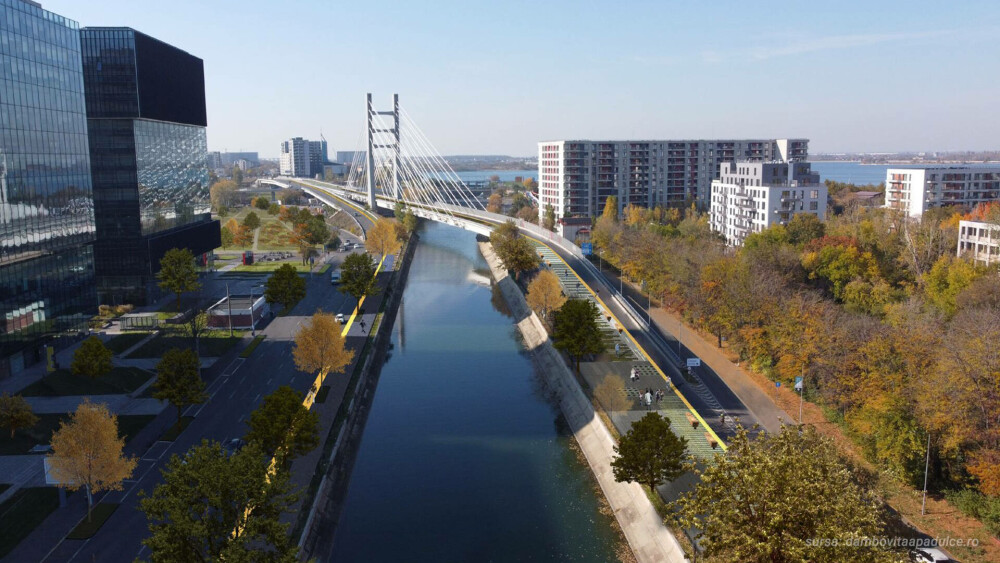 Cum va arăta Bucureștiul în 2035. Albia betonată a Dâmboviței va “înverzi”, splaiul Unirii - eliberat de trafic. GALERIE FOTO - Imaginea 6