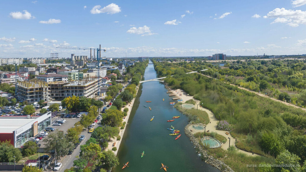 Cum va arăta Bucureștiul în 2035. Albia betonată a Dâmboviței va “înverzi”, splaiul Unirii - eliberat de trafic. GALERIE FOTO - Imaginea 8