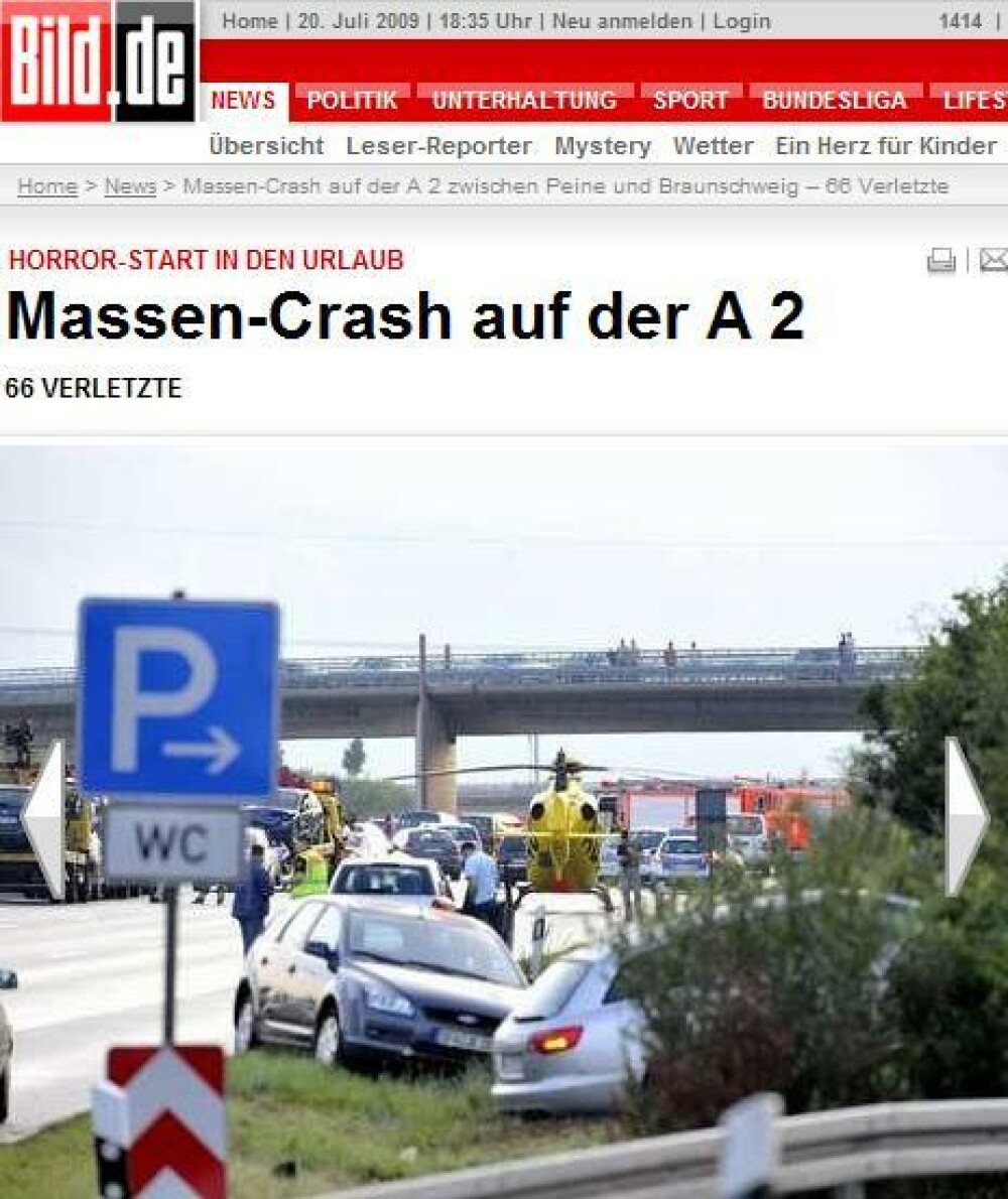 Carambol in Germania! 66 de raniti si 259 masini implicate - Imaginea 2