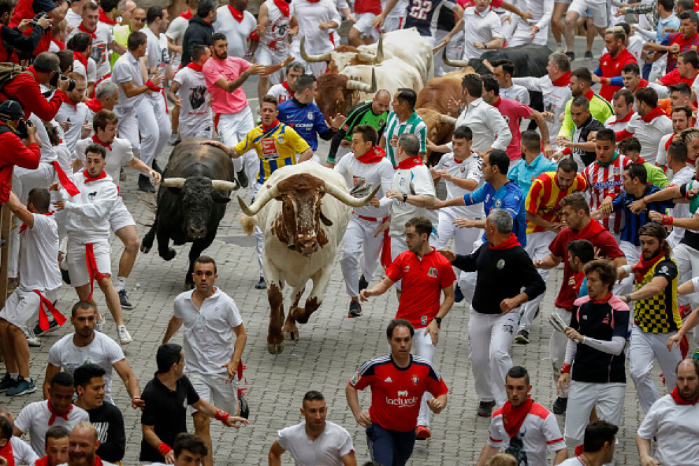 Imagini șocante. Turiști călcați în picioare și împunși de tauri la Pamplona - Imaginea 25