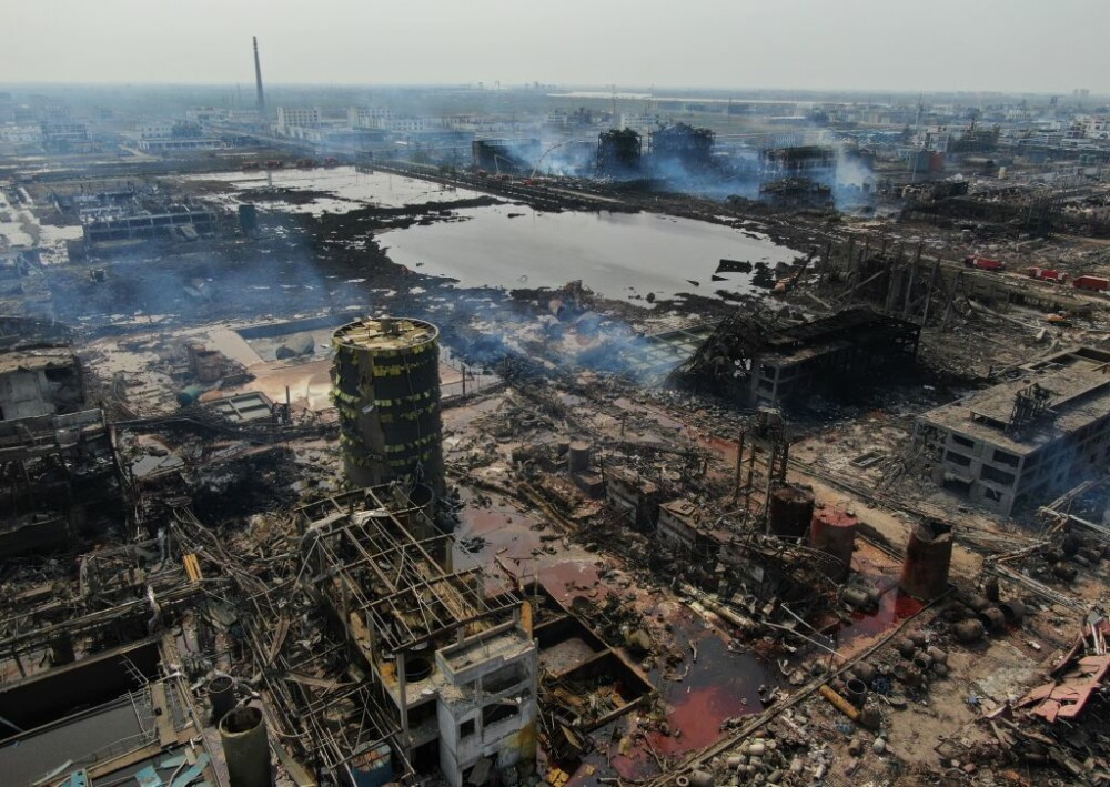 Bilanțul victimelor exploziei din China. Geamurile s-au spart pe o rază de 3 km - Imaginea 1