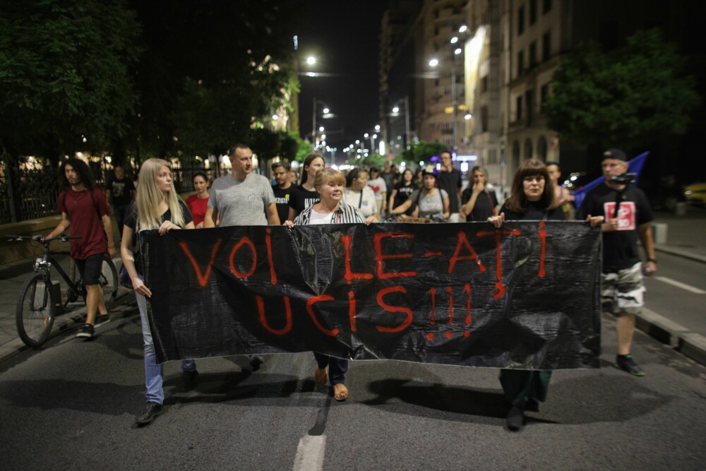Protest în Piata Victoriei, după publicarea stenogramelor de la 112 cu Alexandra - Imaginea 5