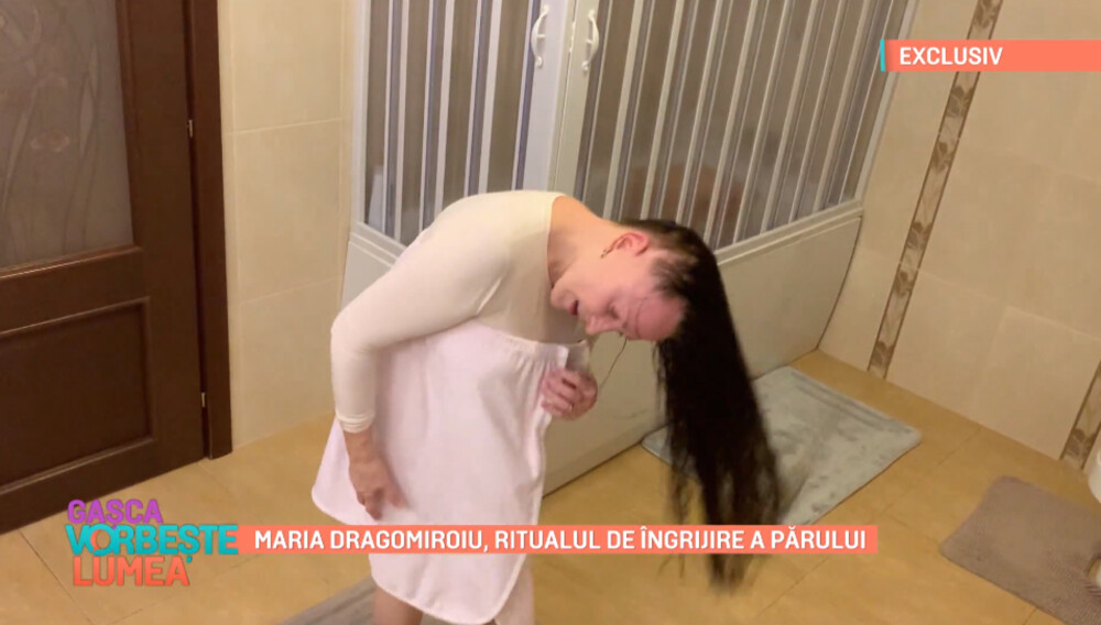 Maria Dragomiroiu a arătat cum își spală și coafează părul lung. VIDEO - Imaginea 4