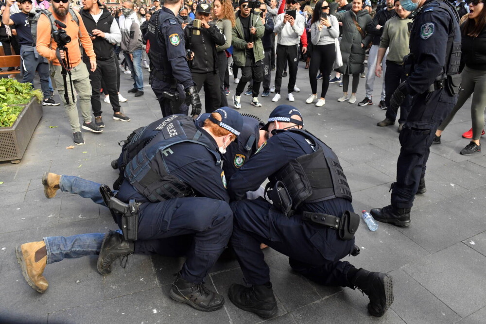 Proteste violente în Australia, din cauza restricțiilor Covid-19. Țara, afectată de Delta - Imaginea 2