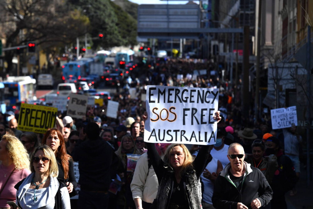 Proteste violente în Australia, din cauza restricțiilor Covid-19. Țara, afectată de Delta - Imaginea 3