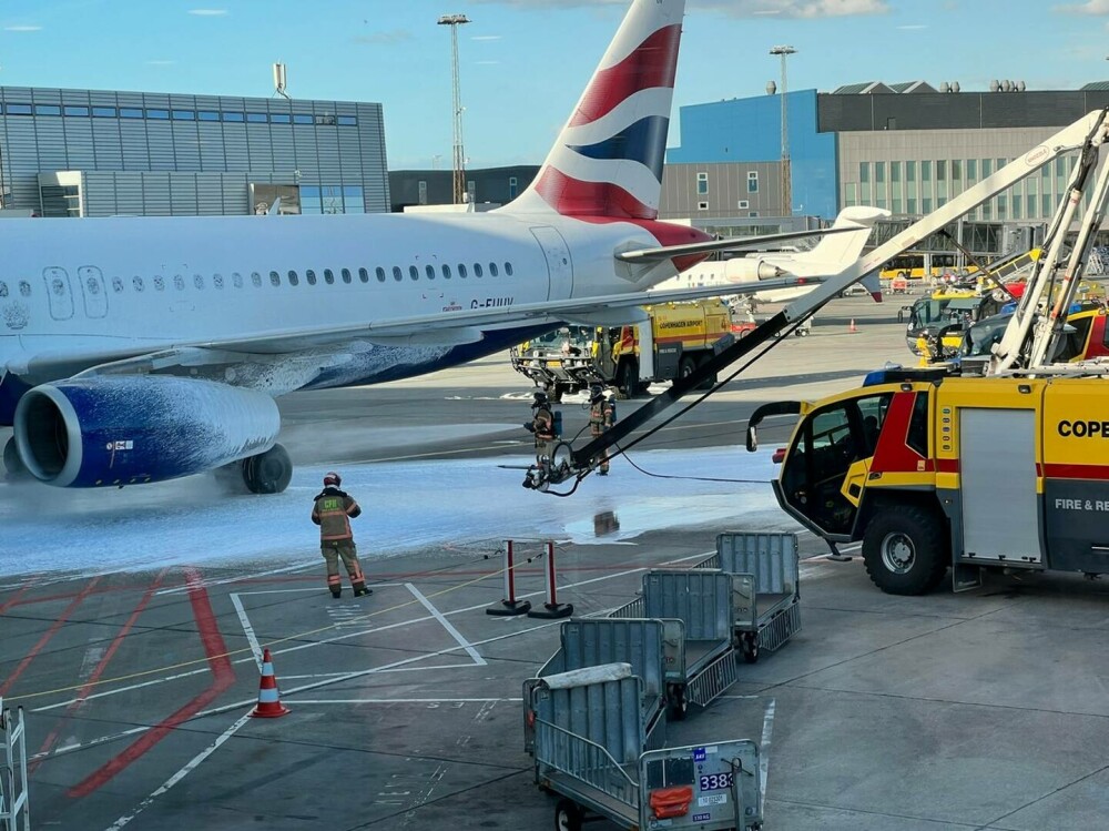 Un avion cu pasageri al British Airways a luat foc la Copenhaga. VIDEO ȘI GALERIE FOTO - Imaginea 5