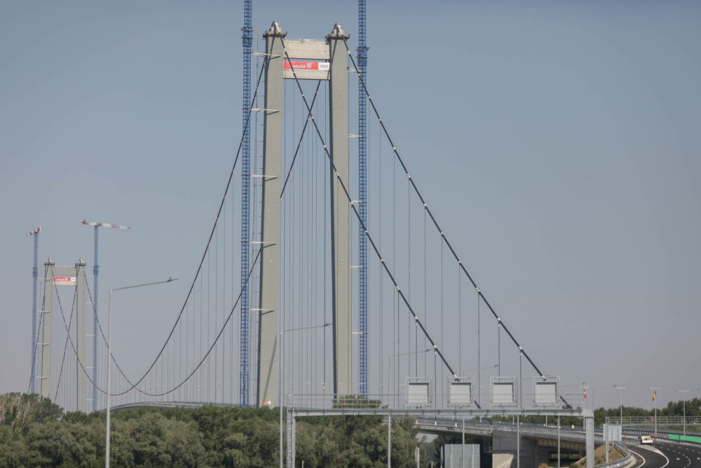 Podul suspendat de la Brăila a fost inaugurat, chiar dacă nu este complet finalizat. În ce condiții se poate circula | FOTO - Imaginea 3