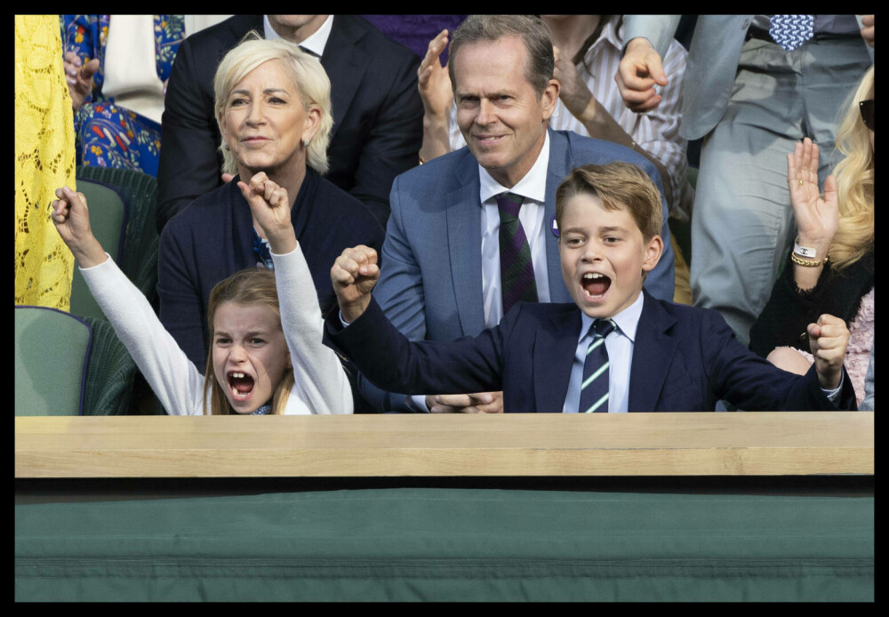 Prințul George și Prințesa Charlotte au atras toate privirile la finala Wimbledon. Ipostaze inedite cu micuții prinți | FOTO - Imaginea 23