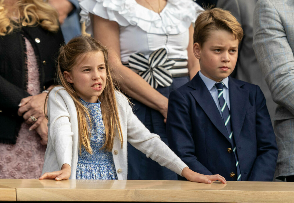 Prințul George și Prințesa Charlotte au atras toate privirile la finala Wimbledon. Ipostaze inedite cu micuții prinți | FOTO - Imaginea 29
