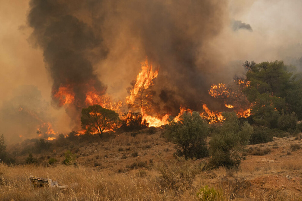 Incendii devastatoare în Rodos. Mii de persoane au fost evacuate și au petrecut noaptea în aer liber | GALERIE FOTO - Imaginea 17