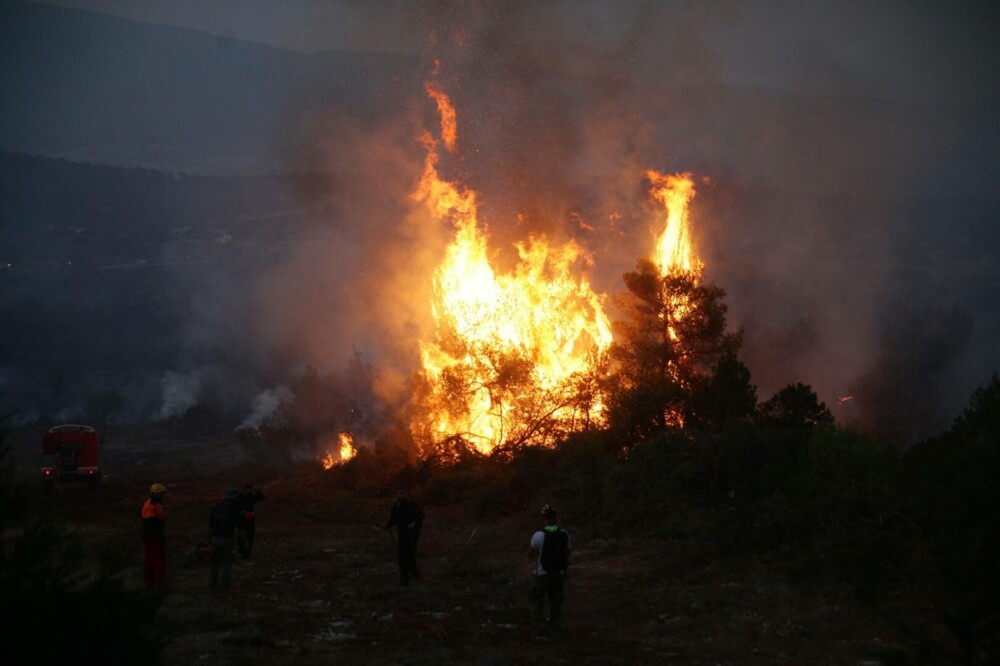 Incendiile din Grecia în imagini. Zeci de mii de oameni fug din calea flăcărilor devastatoare | Galerie Foto - Imaginea 2