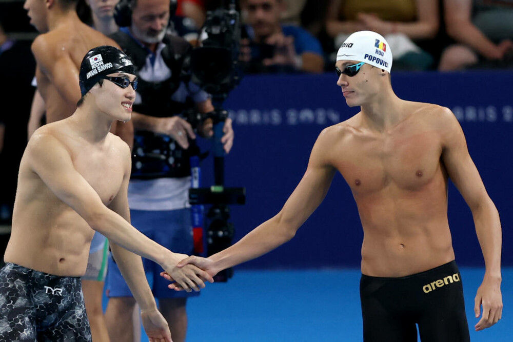 JO 2024. David Popovici s-a calificat în semifinale la 200 metri liber cu cel mai bun timp din serii - Imaginea 7