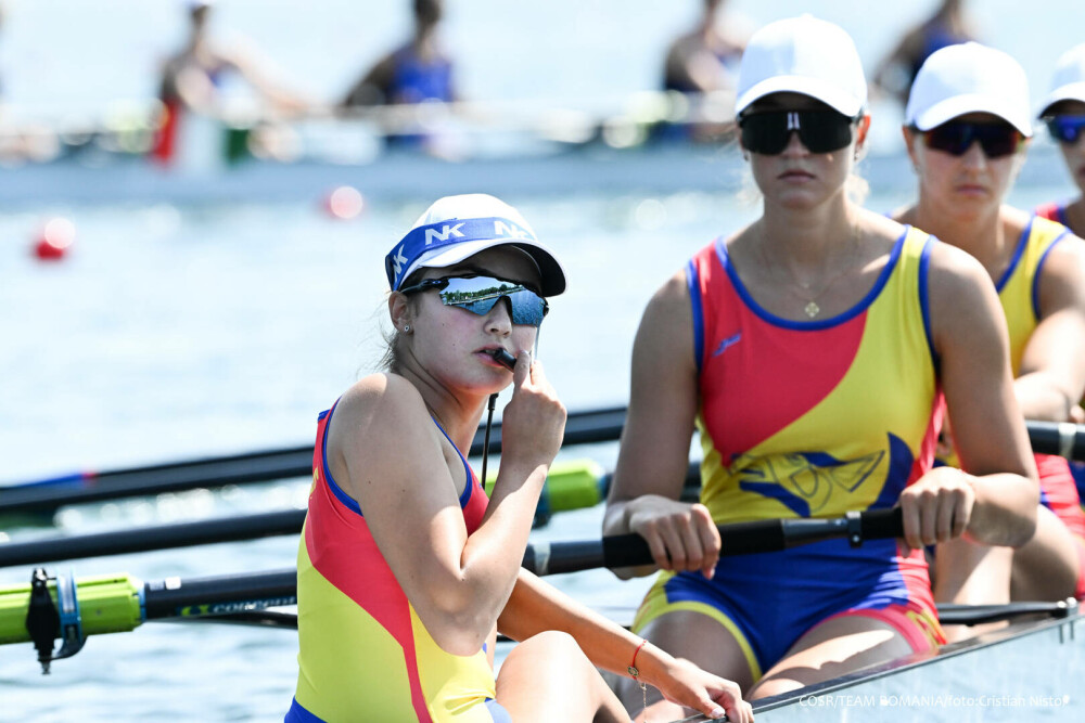 România s-a calificat în finalele de canotaj 8+1 feminin, la Jocurile Olimpice de la Paris. Româncele au dominat cursa - Imaginea 5