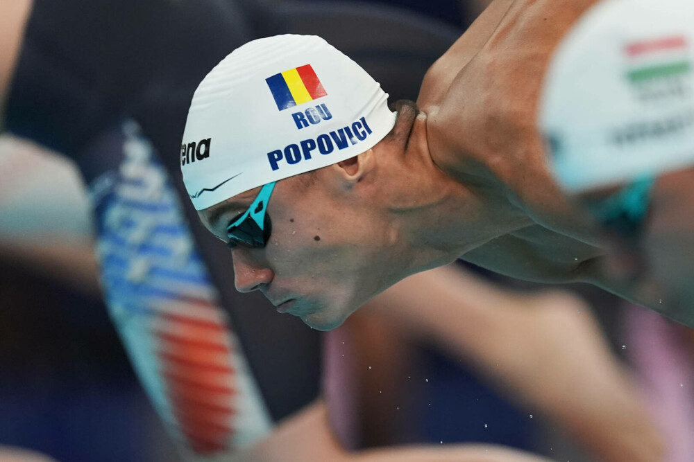 David Popovici a câștigat bronzul la 100 m liber, la Jocurile Olimpice de la Paris. A fost cea mai rapidă finală din istorie - Imaginea 33