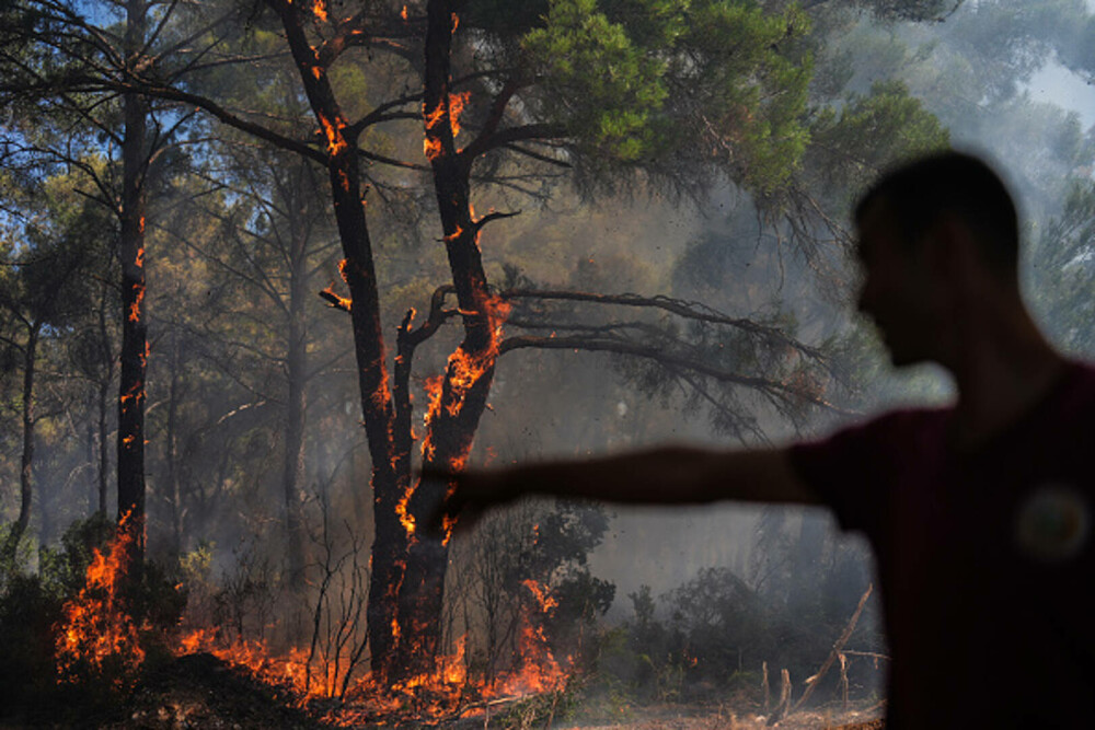 Turcia, împărțită între incendii de vegetaţie și ninsori. „E prima dacă când văd zăpadă în iulie”. GALERIE FOTO - Imaginea 12