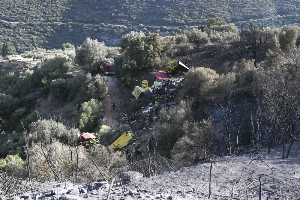 Pompierii din Grecia se luptă cu un nou incendiu de vegetaţie, în Evia, dar fac progrese în Creta. FOTO - Imaginea 3