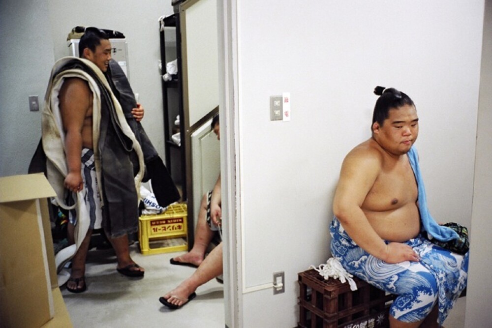 Imagini unice surprinse din lumea luptatorilor de sumo. Cum arata cand nu sunt in ring - Imaginea 9
