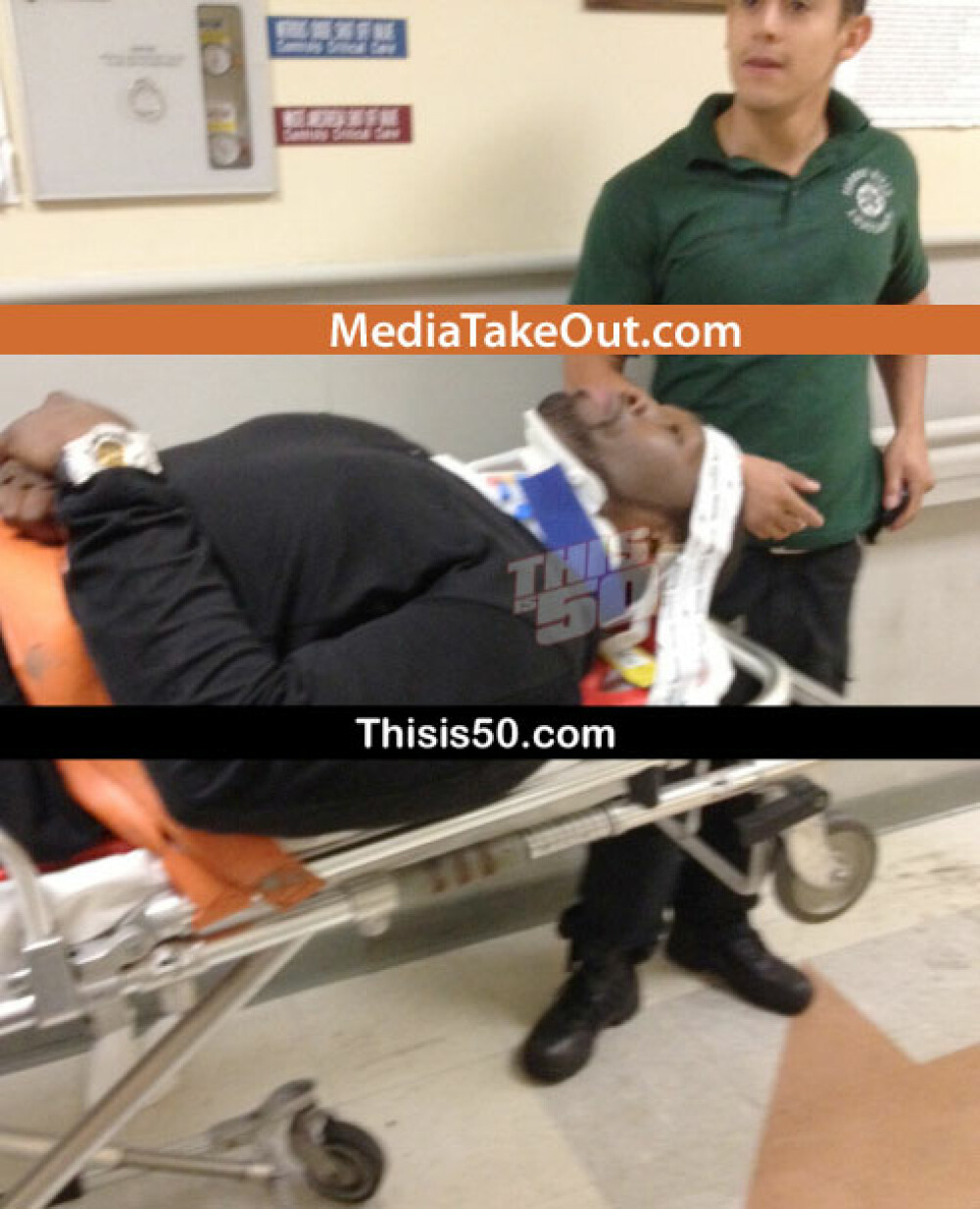 50 Cent, implicat intr-un grav accident de circulatie. A fost transportat de urgenta la spital. FOTO - Imaginea 1