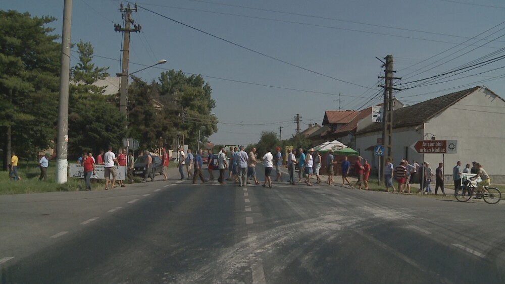 Protest la Nadlac. Agricultorii, nemultumiti ca nu pot ajunge la terenuri din cauza autostrazii - Imaginea 6