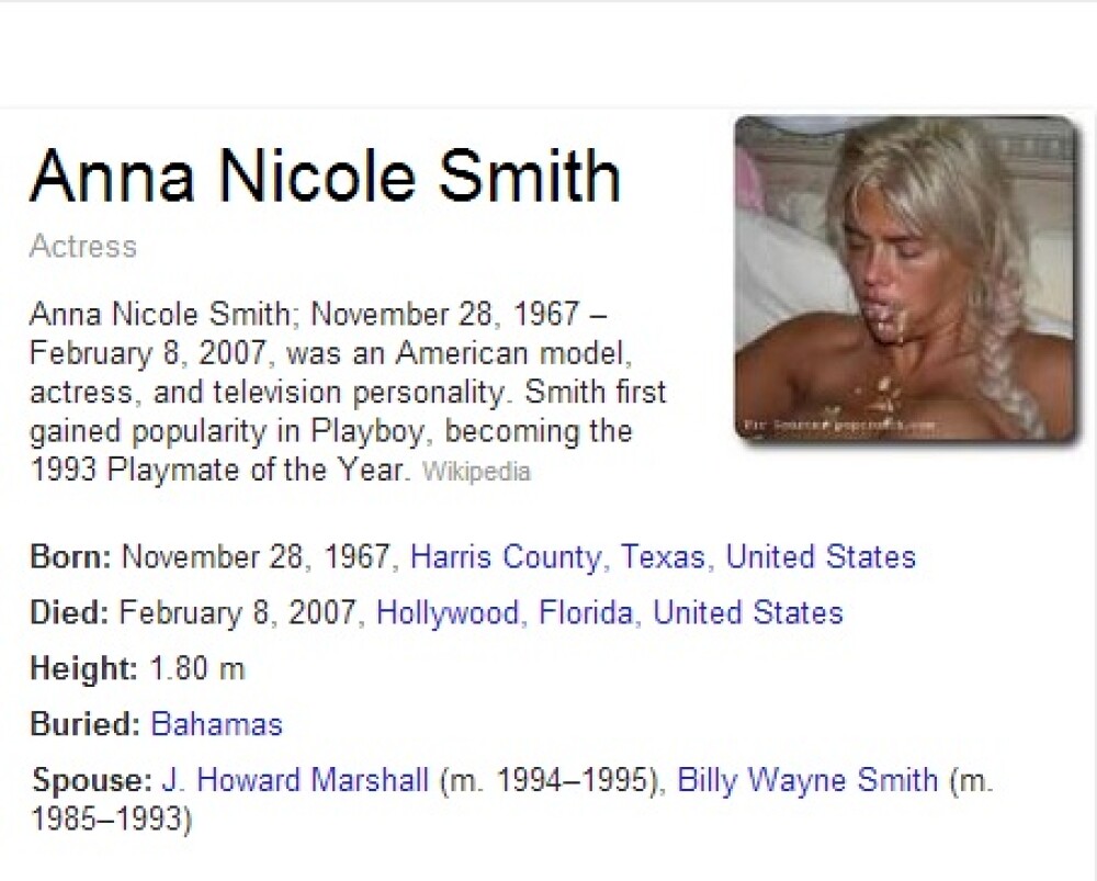 De la gafa Google la filmul despre viata ei. Cum isi aminteste lumea de Anna Nicole Smith - Imaginea 4