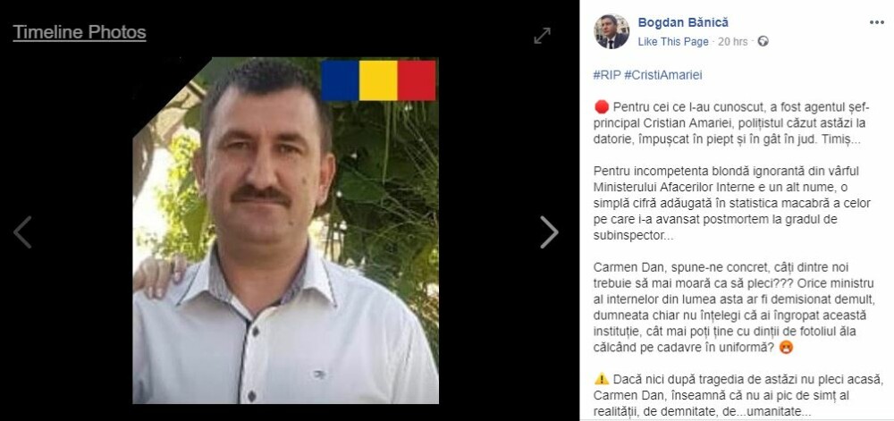 Criminalistul Bogdan Bănică cere demisia lui Camen Dan: Câţi trebuie să mai moară ca să pleci? - Imaginea 2
