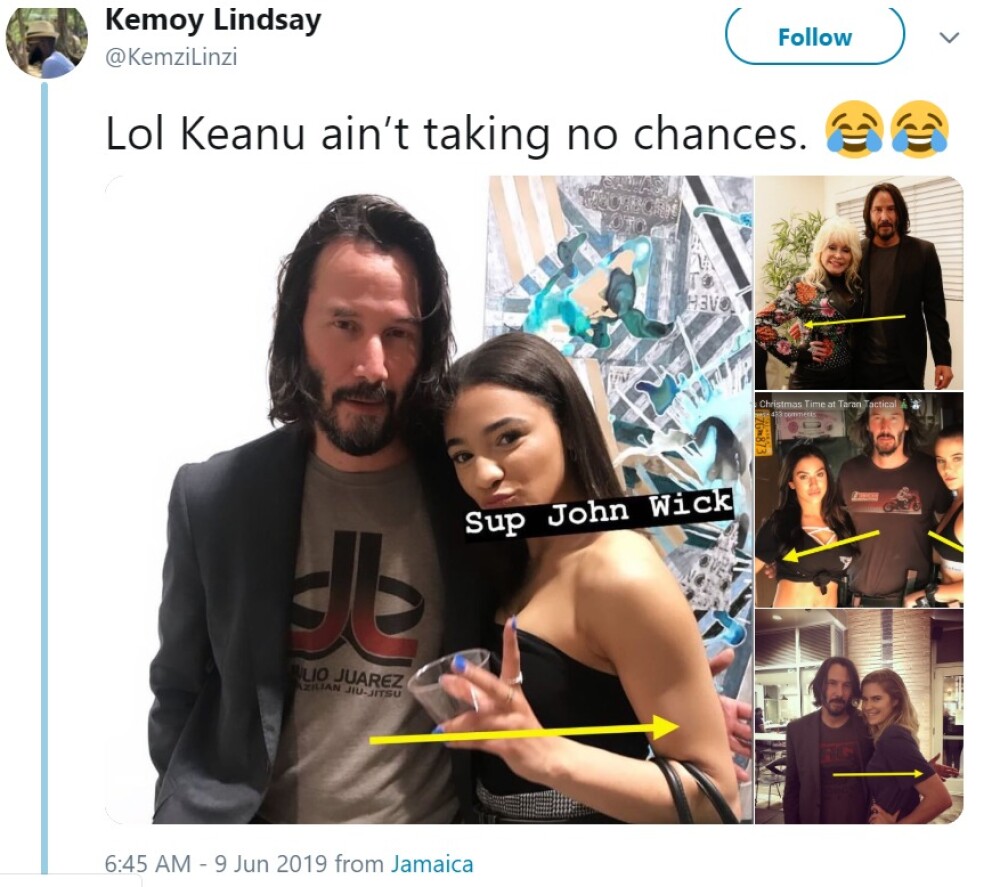 Keanu Reeves a isterizat internetul cu modul în care se pozează cu femeile. Explicația - Imaginea 11