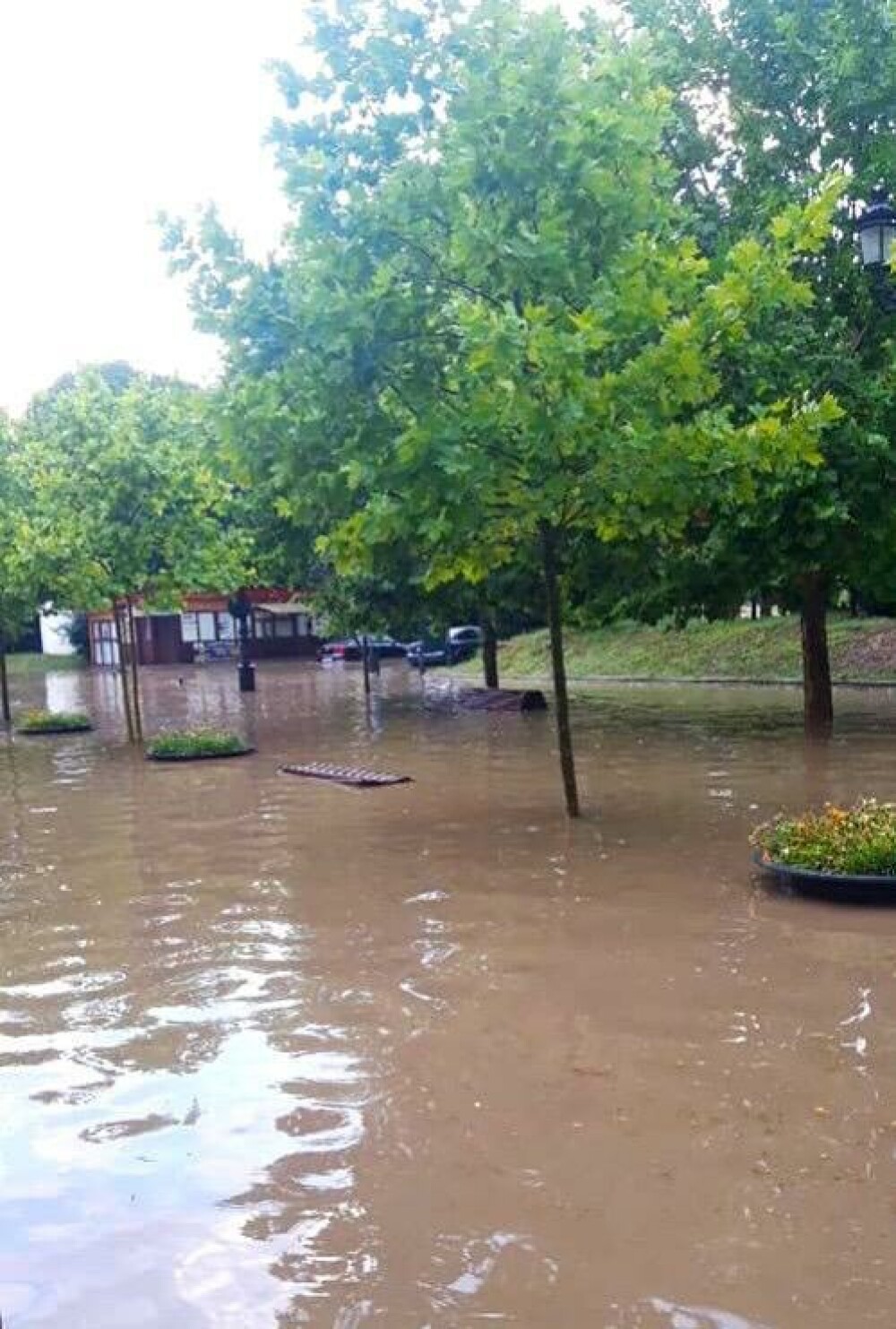 Centrul orașului Cernavodă, inundat după o ploaie torențială. Vijelia a făcut prăpăd în Reșița - Imaginea 2
