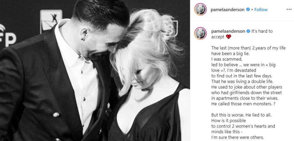 Pamela Anderson și-a părăsit iubitul printr-o postare pe Instagram. Ce a dezvăluit - Imaginea 5