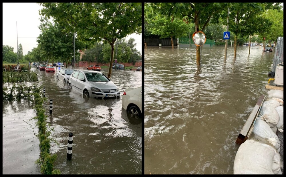 Furtuna a făcut ravagii în București și Ilfov. Pasaje, intersecții și bulevarde, inundate - Imaginea 1