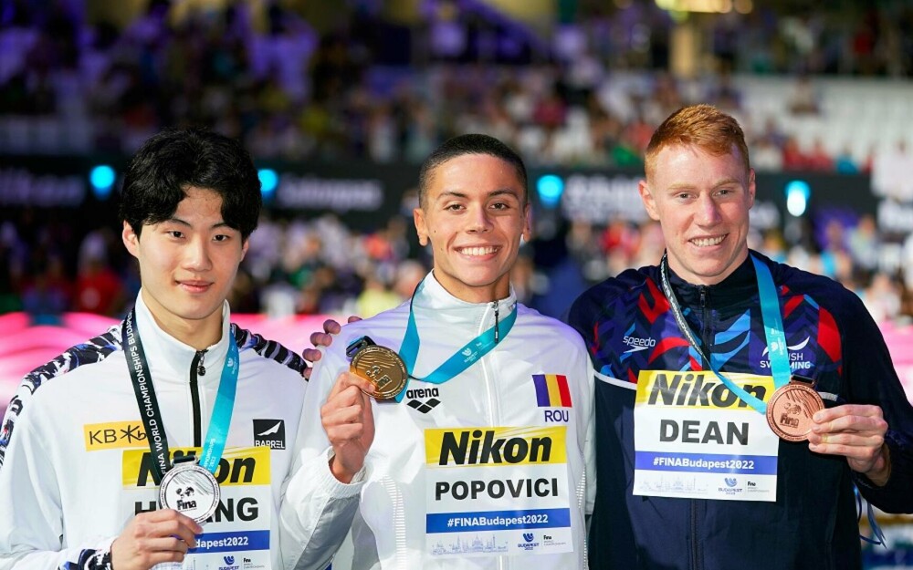 David Popovici a câștigat aurul în finala la 100 m liber la Mondiale - Imaginea 8