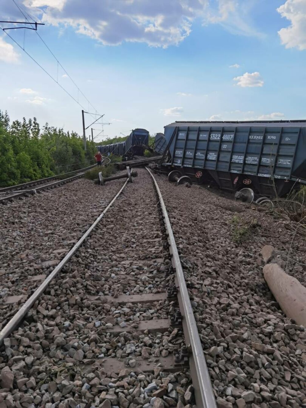 Tren cu vagoane ucrainene care au dus cereale în Portul Constanța, deraiat în Iași. Care a fost cauza GALERIE FOTO - Imaginea 10