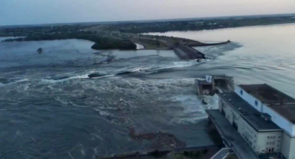 Galerie FOTO. Imaginile dezastrului din Ucraina. Cum arată acum barajul Nova Kahovka, după ce a fost distrus de Rusia - Imaginea 5