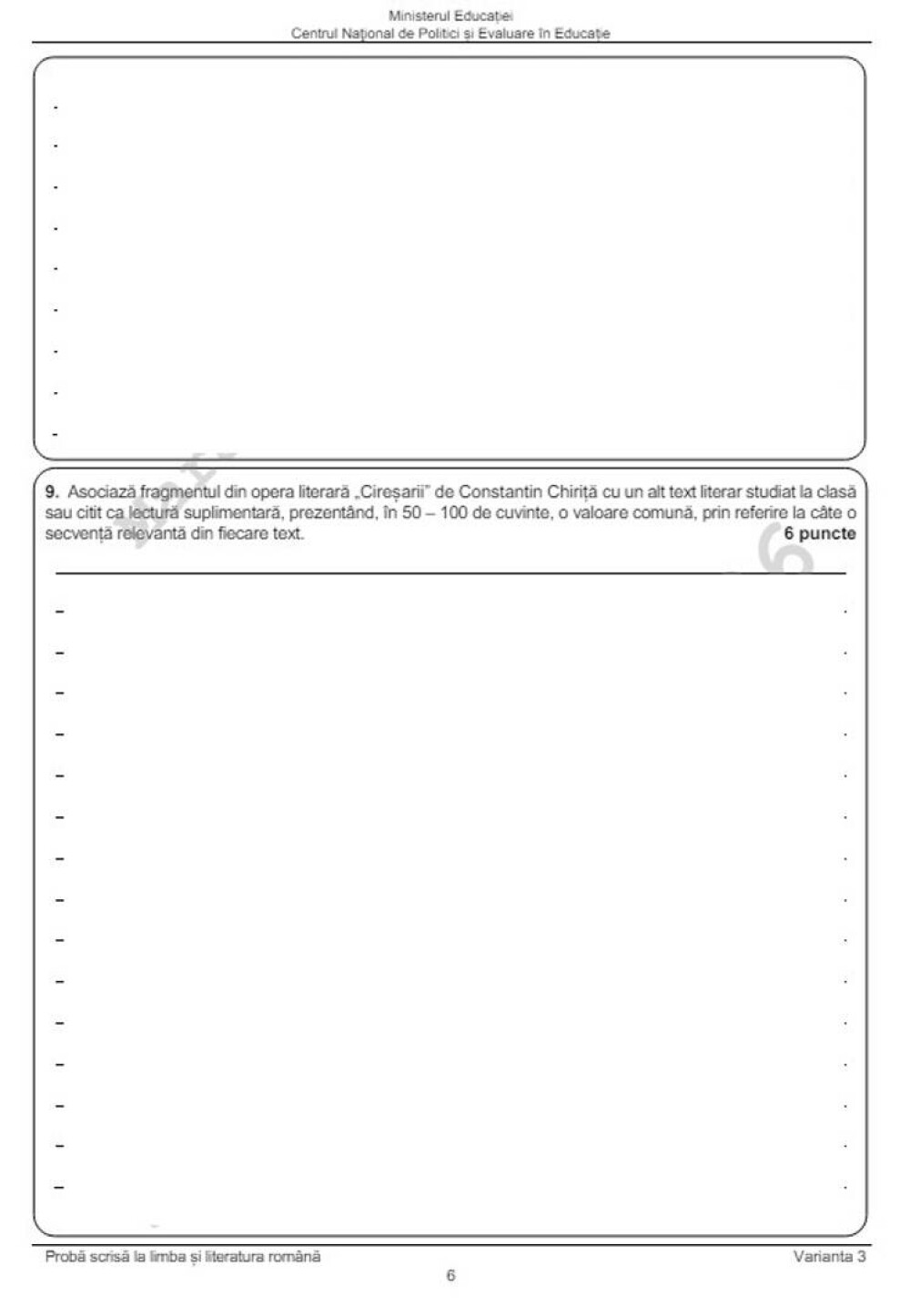 VEZI Subiectele și baremele la română de la Evaluare Națională 2024: Caracterizare de personaj la punctul 2 - Imaginea 7