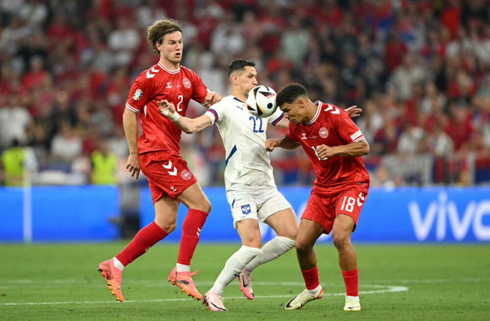 Danemarca - Serbia 0-0, în Grupa C de la EURO 2024. Nordicii sunt în 