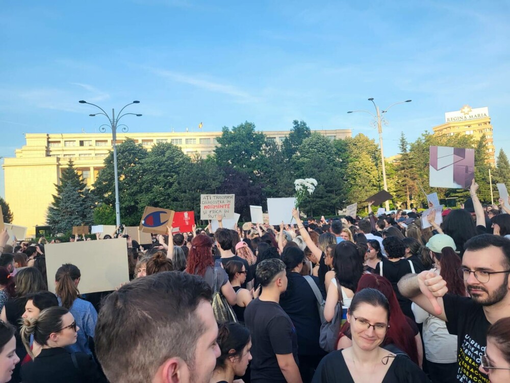 Protest la Guvern, după crima din Cosmopolis. Femicidul, cerut ca infracțiune distinctă în Codul Penal. „Ne-am săturat” - Imaginea 12