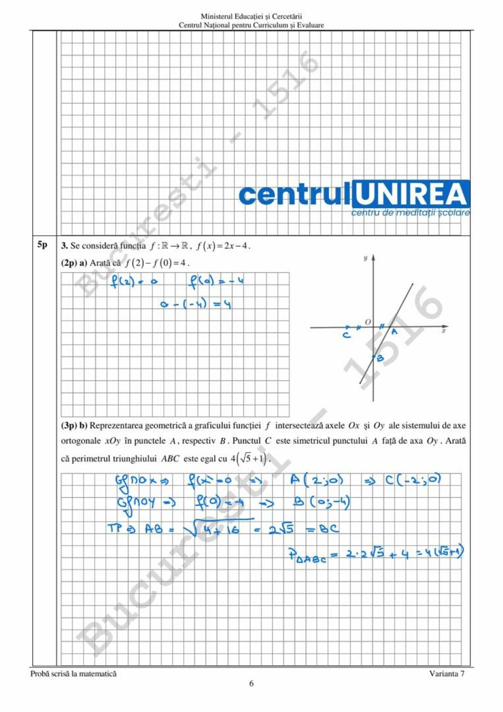VIDEO | Răspunsurile corecte la subiectele de la Matematică Evaluare Națională 2025. Care era rezolvarea subiectelor - Imaginea 4