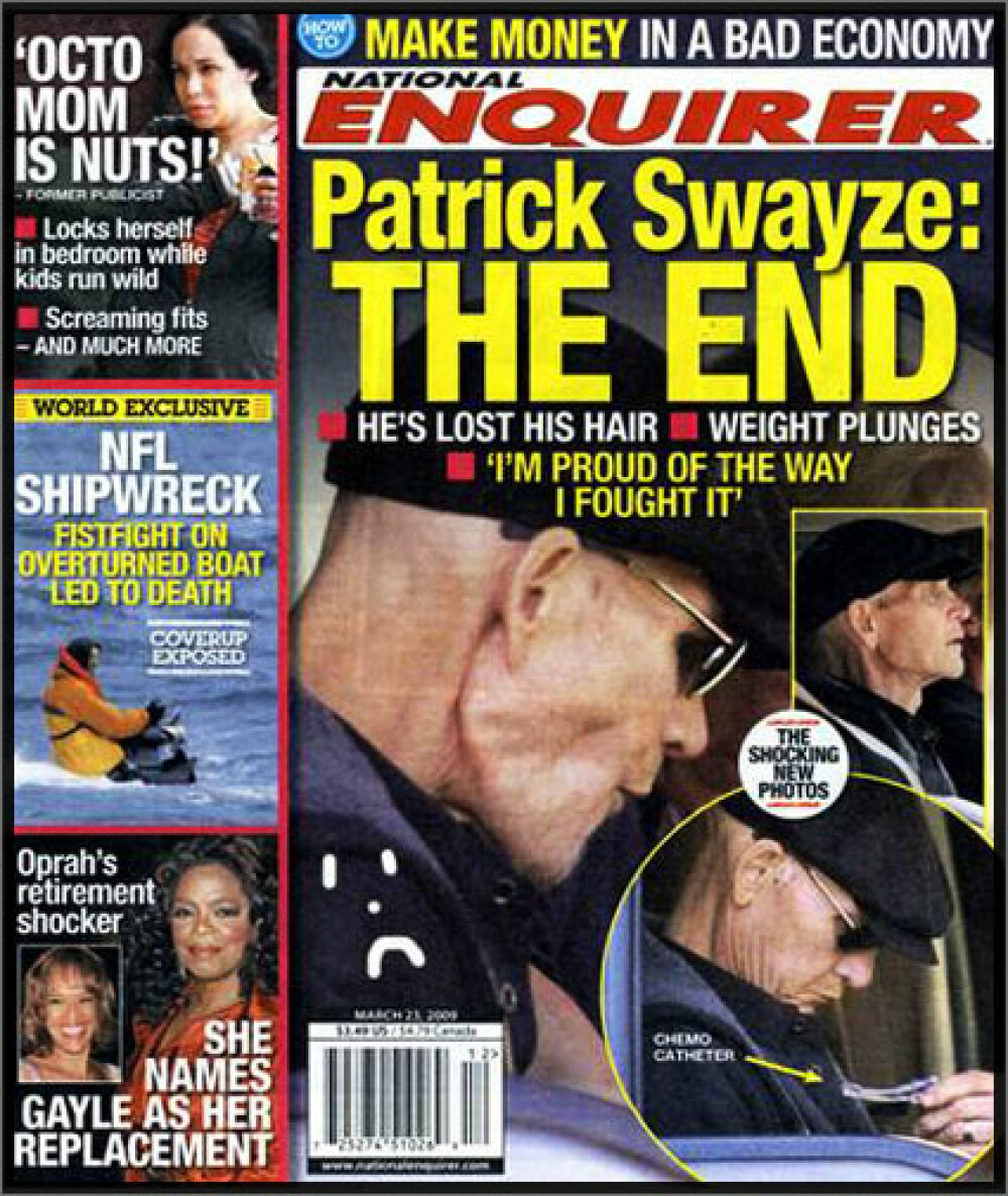 Patrick Swayze, la final de drum: Sunt mandru de cum am luptat - Imaginea 1
