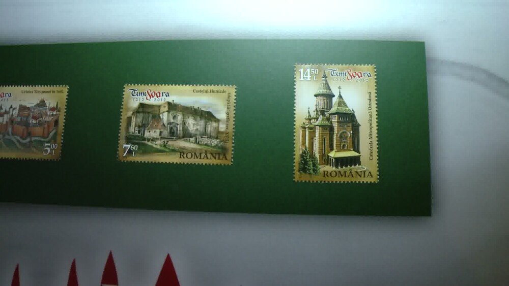 Timisoara are de azi 4 timbre de colectie. Pe ele sunt tiparite simbolurile orasului - Imaginea 3