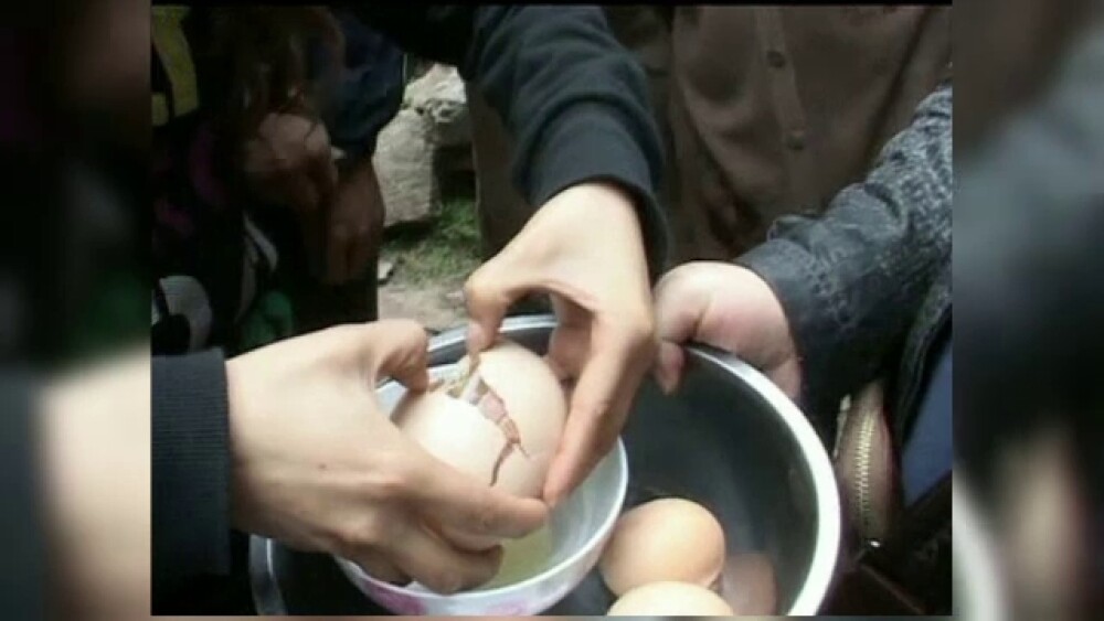 Descoperirea bizara facuta de o femeie din China intr-un ou urias, de 200 de grame - Imaginea 6