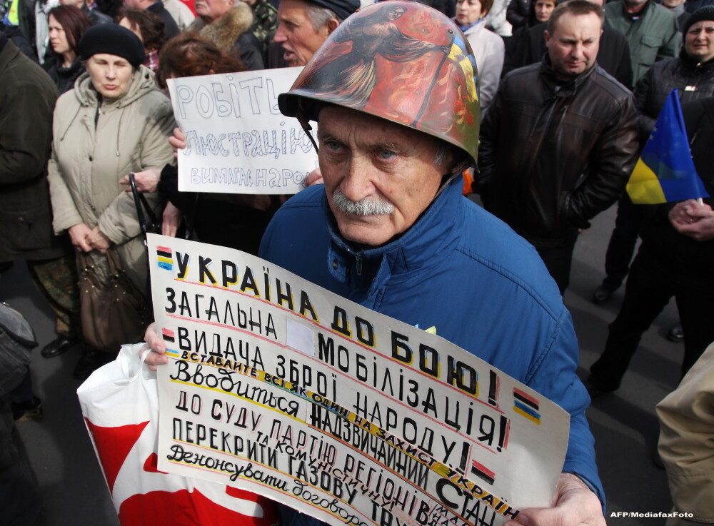 Ingrijorare mare in Euromaidanul din Kiev, dupa ce Crimeea s-a intors la 