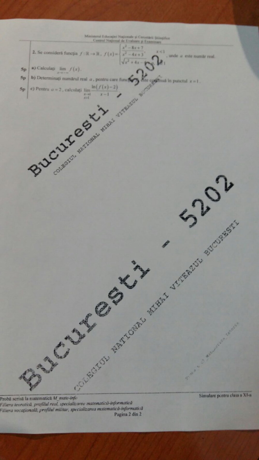 SIMULARE BACALAUREAT 2016. Elevii au sustinut miercuri probele la matematica si istorie. Ce subiecte au primit - Imaginea 3