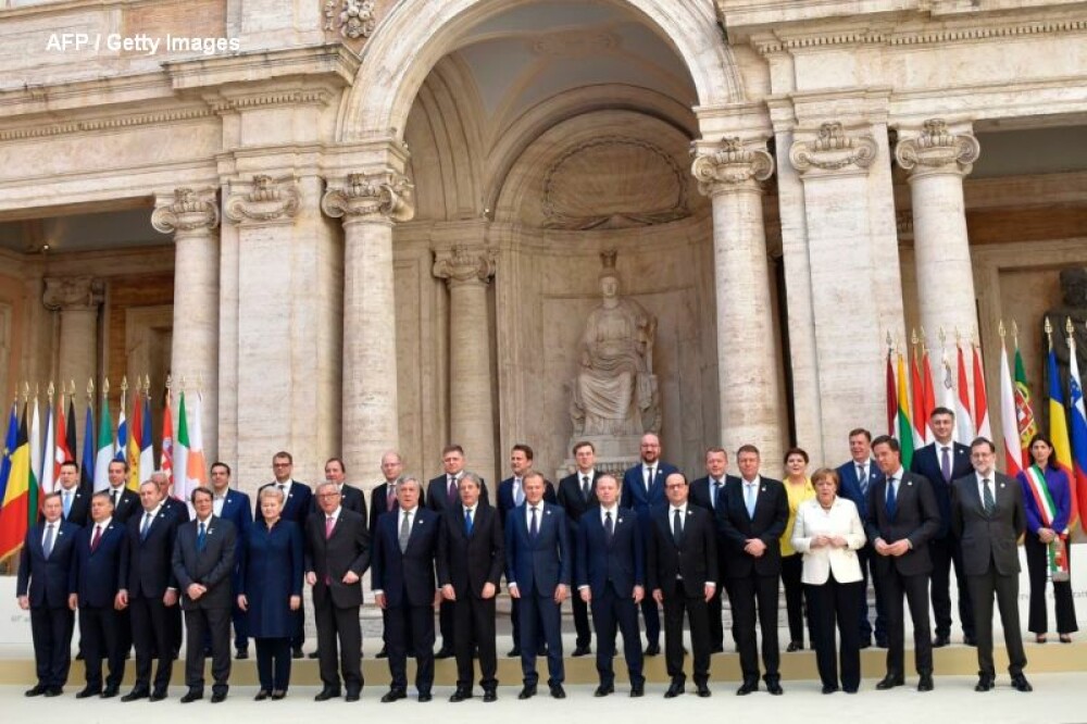 La 60 de ani de la Tratatul de la Roma, liderii UE si-au reinnoit angajamentul european. 
