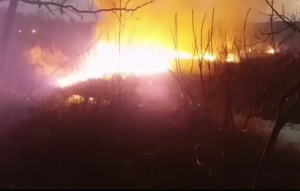 Incendiu de vegetație în Olt. Pompierii s-au luptat 3 ore cu flăcările - Imaginea 2